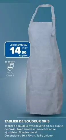 Tablier De Soudeur Gris offre à 14,5€ sur Prolians