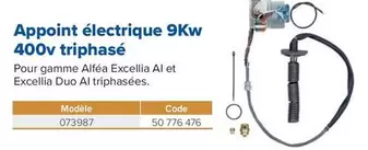 Appoint Électrique 9kw 400v Triphase offre sur Prolians