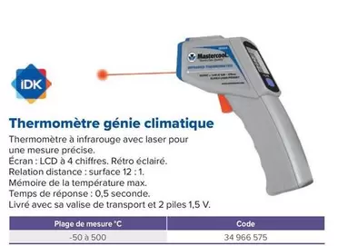 Génie - Thermomètre  Climatique offre sur Prolians