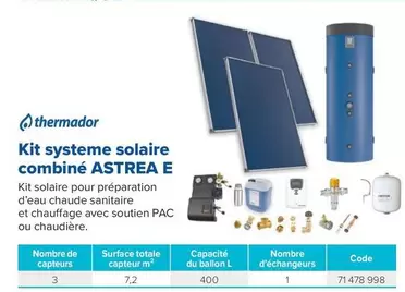 Thermador - Kit Systeme Solaire Combiné offre sur Prolians