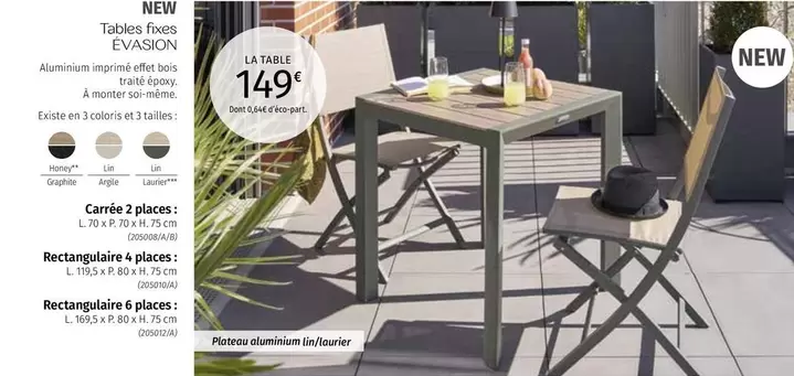 Table Fixes Évasion offre à 149€ sur Maxi Bazar