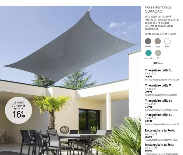 Le Voile D'Ombrage offre à 16,99€ sur Maxi Bazar