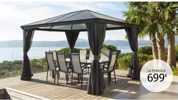 Pergola Rectangulaire Belize offre à 699€ sur Maxi Bazar
