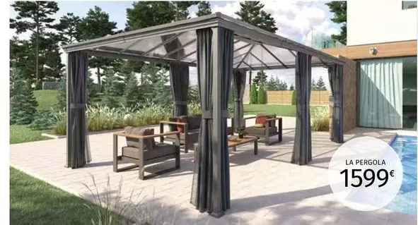 Pergola Rectangulaire Belize offre à 1599€ sur Maxi Bazar