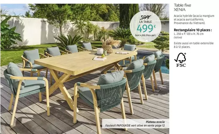 Table Fixe Xenia offre à 499€ sur Maxi Bazar