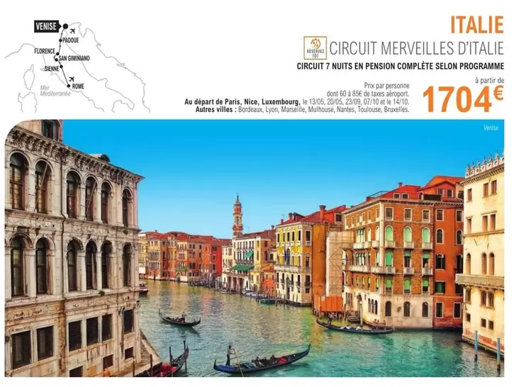 Italie offre à 1704€ sur E.Leclerc Voyages