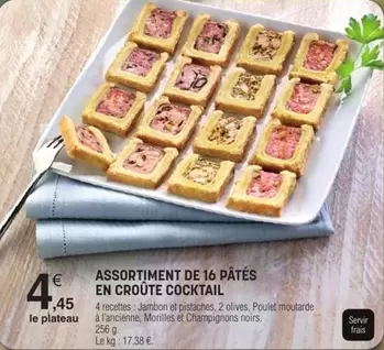 Assortiment De 16 Pâtés En Croûte Cocktail offre à 4,45€ sur E.Leclerc