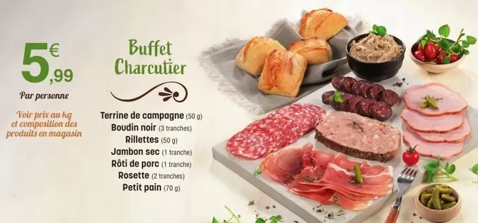 Buffet Charcutier offre à 5,99€ sur E.Leclerc