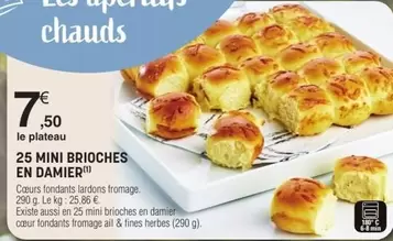 25 Mini Brioches En Damier offre à 7,5€ sur E.Leclerc