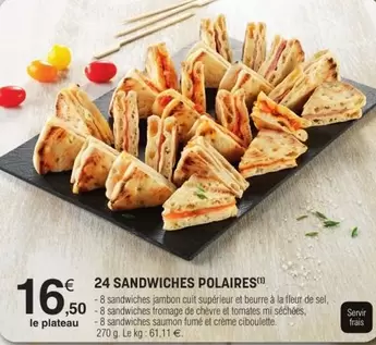 24 Sandwiches Polaires offre à 16,5€ sur E.Leclerc