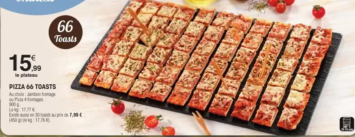 Pizza 66 Toasts offre à 15,99€ sur E.Leclerc
