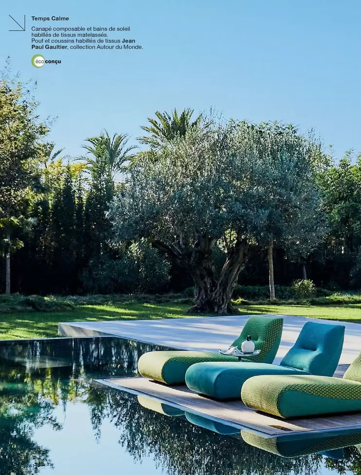 Temps Calme Canapé Composable Et Bains De Soleil Habillés De Tissus Matelassés offre sur Roche Bobois
