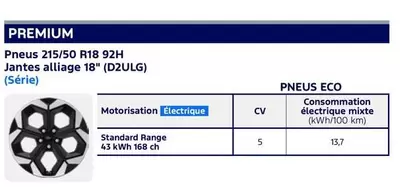 Pneus 215/50 R18 92H Jantes Alliage 18" offre sur Ford