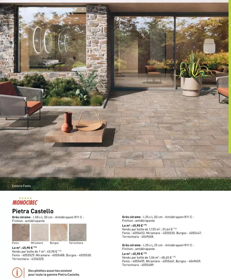 Pietra Castello offre à 45,9€ sur Point P