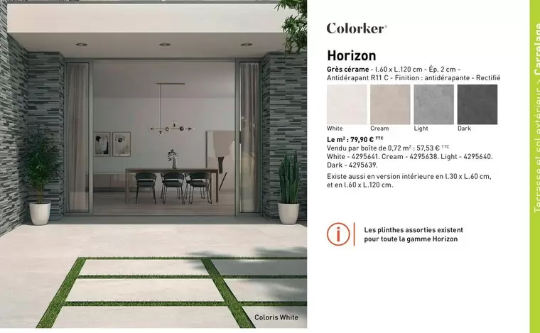 Colorker - Horizon Grès Cérame offre à 79,9€ sur Point P
