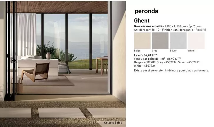 Peronda - Ghent Grès Cérame Émaillé offre à 86,9€ sur Point P