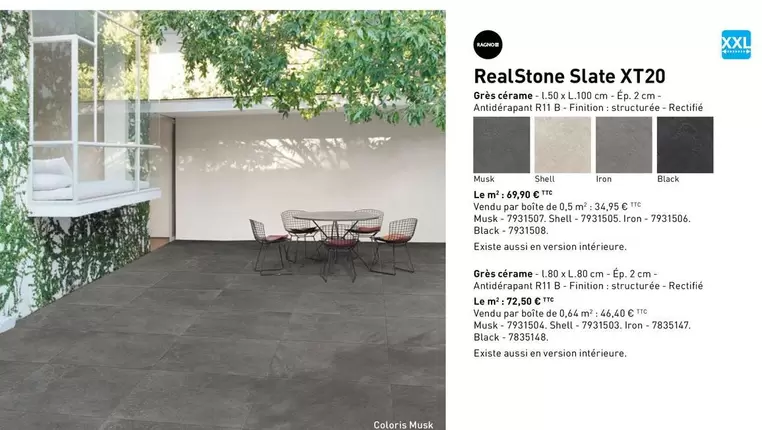 Ragno - RealStone Slate XT20 offre à 69,9€ sur Point P