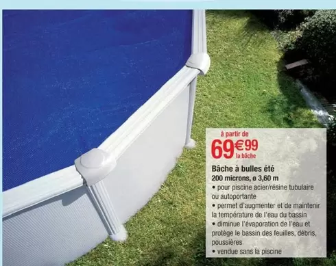 Bâche À Bulles Été 200 Microns, 3 A60 M offre à 69,99€ sur Cora