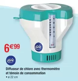 Diffuseur De Chlore Avec Thermomètre Et Témoin De Consommation offre à 6,99€ sur Cora