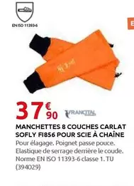 Francital - Manchettes 8 Couches Carlat Sofly FI856 Pour Scie À Chaîne offre à 37,9€ sur Rural Master