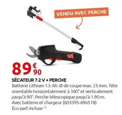 Sécateur 7.2 V + Perche offre à 89,9€ sur Rural Master