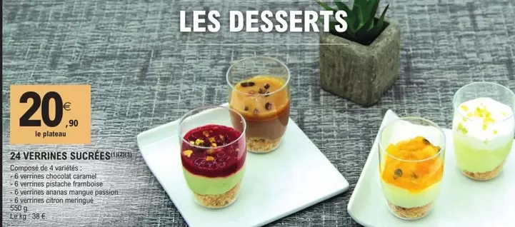 24 Verrines Sucrées offre à 20,9€ sur E.Leclerc