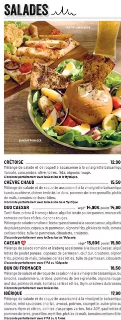 Salades  offre à 12,9€ sur Les 3 brasseurs