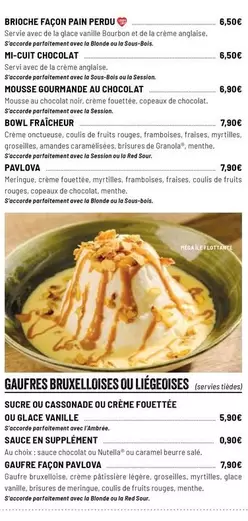 Gaufres Bruxellioises Ou Libéreuses offre à 6,5€ sur Les 3 brasseurs