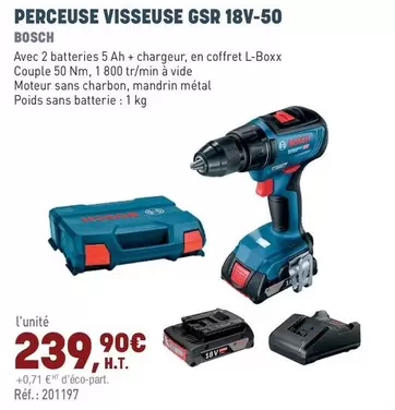 Bosch - Perceuse Visseuse GSR 18V-50 offre à 239,9€ sur Quéguiner
