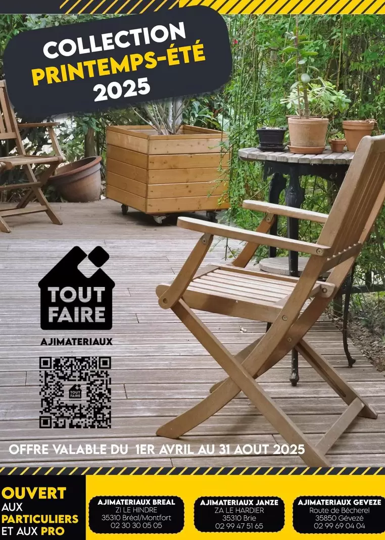 Collection Printemps-Eté 2025  offre sur Tout faire matériaux