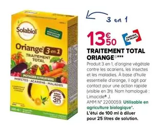 Solabiol - Traitement Total Oriange  offre à 13,5€ sur Kiriel