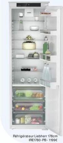 Liebherr - Réfrigérateur 178cm IRE1780-PB offre à 1199€ sur Darty