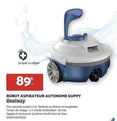 Bestway - Robot Aspirateur Autonome Guppy offre à 89€ sur Bricomarché