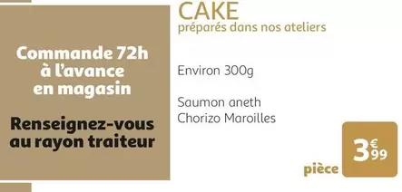 Cake offre à 3,99€ sur Auchan Hypermarché