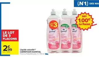Carrefour - Liquide Vaisselle Essential offre à 2,99€ sur Cora