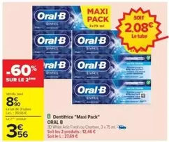 Oral-B - Dentifrice "maxi Pack" offre à 8,9€ sur Cora