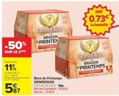 Grimbergen - Bière De Printemps offre à 11,75€ sur Cora