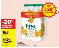 Tropicana - Pur Jus offre à 13,12€ sur Cora