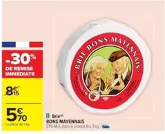 Bons Mayennais - Brie offre à 5,7€ sur Cora