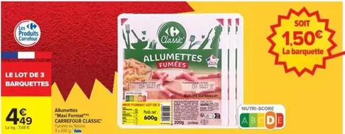 Carrefour - Allumettes Allumettes offre à 4,49€ sur Cora