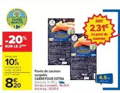 Carrefour - Paves De Saumon Surgelés Extra offre à 10,25€ sur Cora