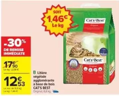 Cat'S Best - Litière Vegetale Agglomérante A Base De Bois offre à 12,53€ sur Cora