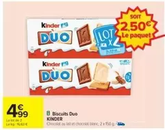Kinder - Biscuits Duo offre à 4,99€ sur Cora
