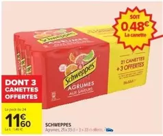 Schweppes - Agrumes offre à 11,6€ sur Cora