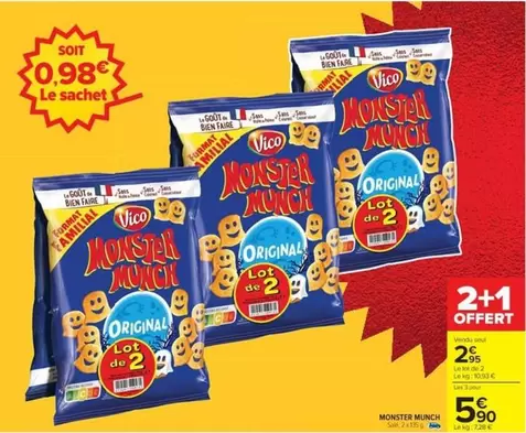 Vico - Monster Munch offre à 5,9€ sur Cora