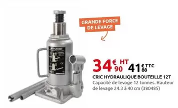 Cric Hydraulique Bouteille 12T offre à 41,88€ sur Rural Master