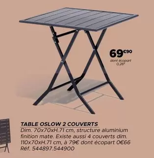 Dim - Table Oslow 2 Couverts offre à 69,9€ sur Gifi