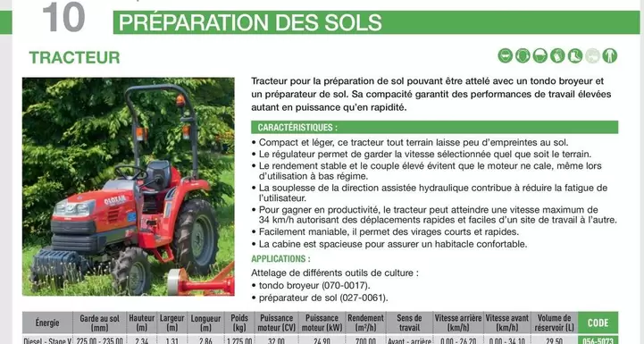 Tracteur Préparation Des Sols offre sur Loxam