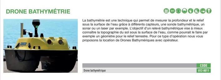 Drone Bathymetrie offre sur Loxam