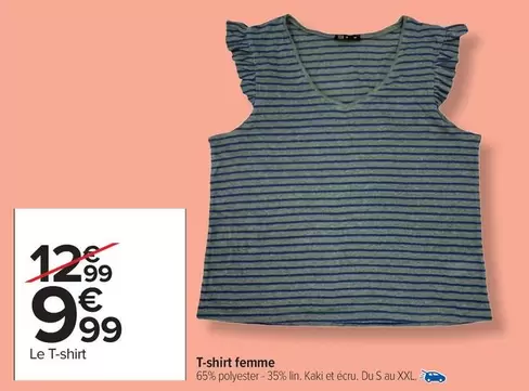 T-shirt Femme offre à 9,99€ sur Carrefour Market